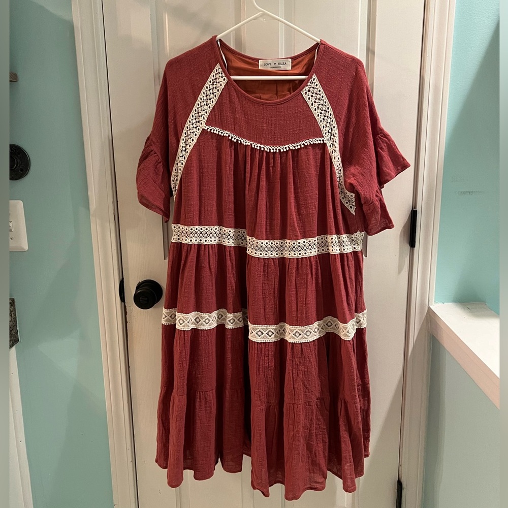 NWOT Love Kuza babydoll dress, size medium